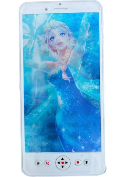 Luxury Karlar Ülkesi Elsa 3D Çocuk Tuşlu Telefon Sesli Işıklı 15 cm 1 Adet
