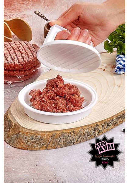 Luxury Pratik Hamburger Köftesi Yapma Aparatı- Hamburger Pres ve Köfte Kalıbı 1 Adet modelleri