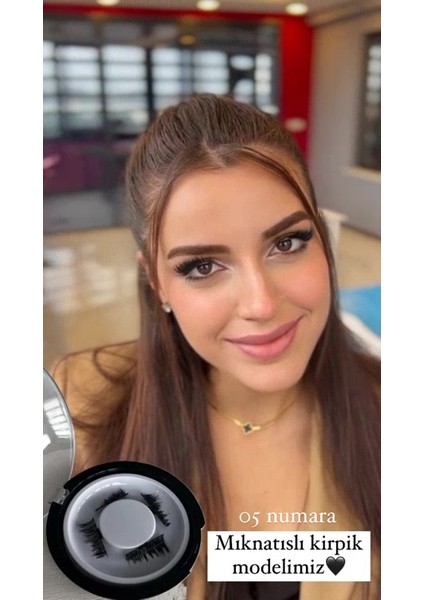 Luxury Manyetik Mıknatıslı Yarım Kirpik (Çekik Göz Görünümü) 02 1 Adet