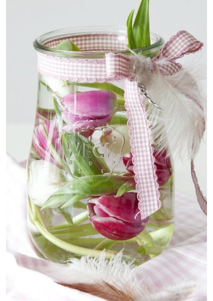 Luxury 1750 ml Cam Kavanoz Lale Serisi (2 Adet) 1 Adet