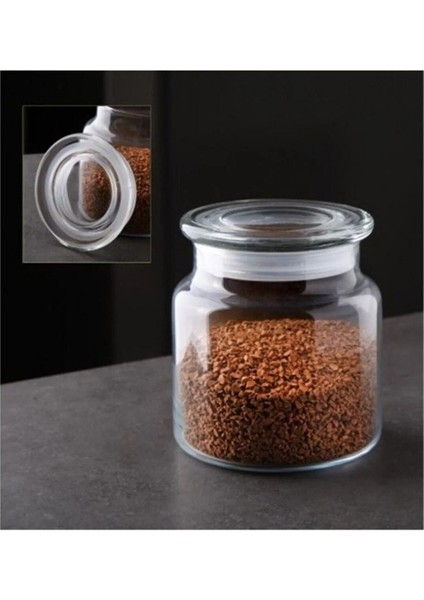 Luxury 9'lu Vakumlu Cam Kapaklı Cam Kavanoz 500 ml 1 Adet fırsatları