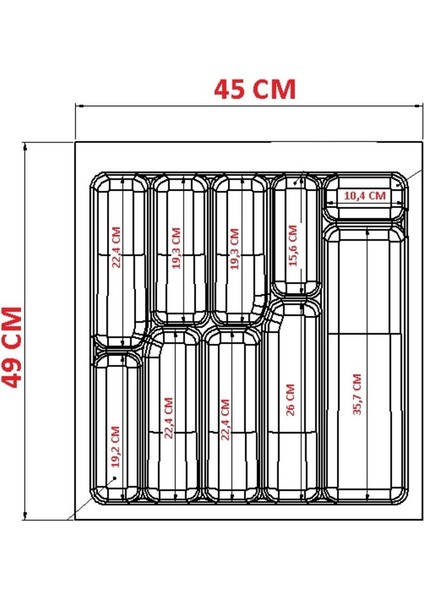 Luxury Estelia Kaşıklık+Kepçelik Takım (2.20X450X490 Mm) Parlak Desen 1 Adet