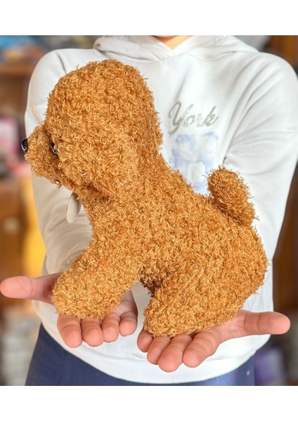 Luxury Sevimli Köpek Kaniş Peluş Oyuncak 20 cm Puppy Gerçekçi Ev Dekorasyon 1 Adet