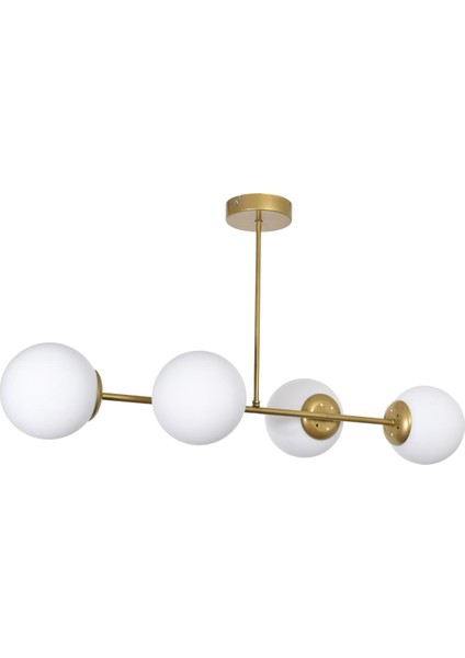 Roma Modern Tasarım Salon Mutfak Yatak Yemek Odası Eskitme Renk Beyaz Camlı 4 Lü Avize fiyatları