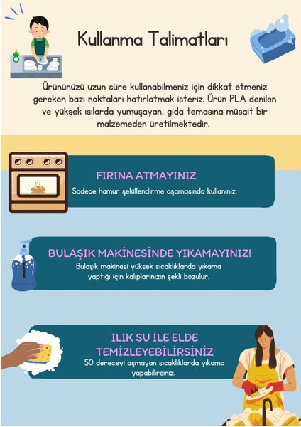 Luxury Bahar Çiçekleri Sevgililer Günü Kurabiye Seramik Kalıbı Set 1 Adet