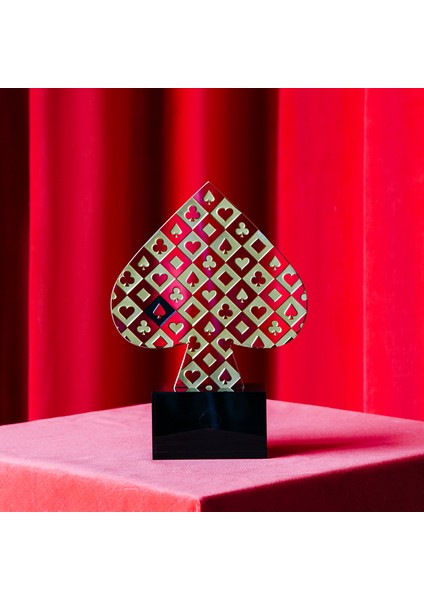 Iskambil Maça 24 cm Dekoratif Cam Obje 9-03010778 fiyatları