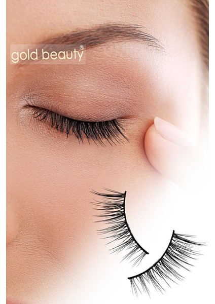 Luxury Kolay Uygulanabilir Cat Eyes Yarım Ipek Takma Kirpik 1 Adet