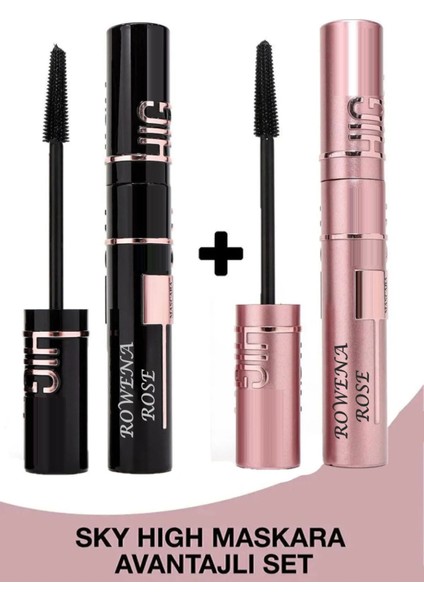 Luxury Sky High Maskara Pembe & Sky High Maskara Siyah Mascara Set 1 Adet