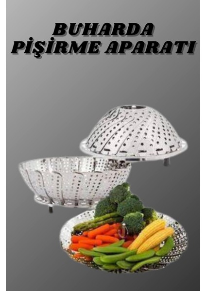 Luxury Teknorod Katlanır Buharda Sebze Pişirici Haşlayıcı Haşlama Sepeti Aparatı 1 Adet