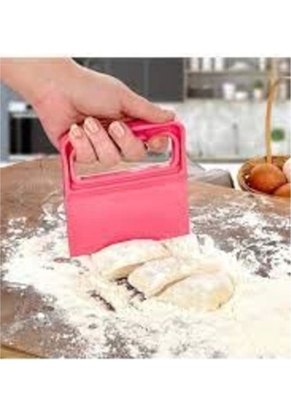Luxury Sapli Hamur Kesici - Kaziyici Plastik Spatula (4767) 1 Adet