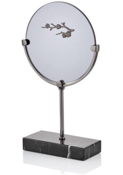 Evza Dekoratif Mermer Disk Antrasit Füme Dallı 8*28*50 cm