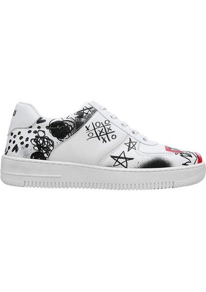 Kadın Vegan Deri Beyaz Sneakers - Icon Tasarım fırsatları