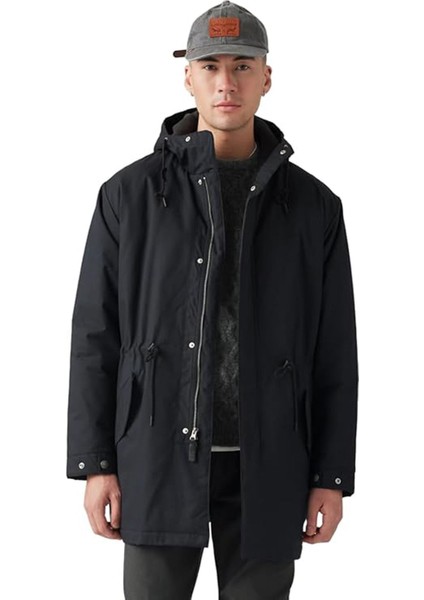 Uzun Erkek Parka Jetblack