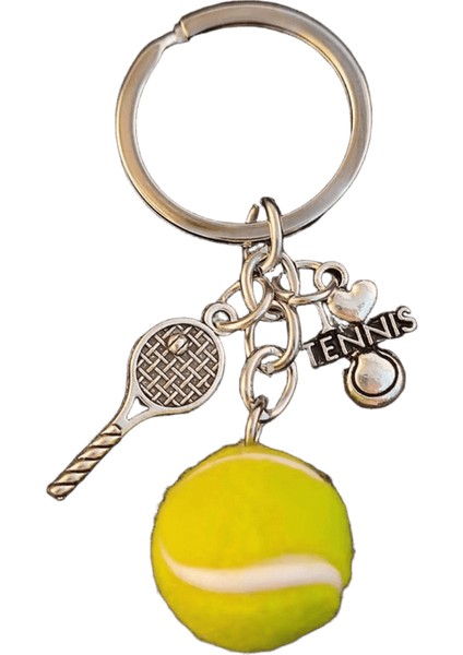 Tenisçiyi Seviyorum Anahtarlık Mini Tenis Topu Kız Anahtarlık Spor Charms Kadın Takı Aksesuarları Kolye Hediyeler Moda (Yurt Dışından)