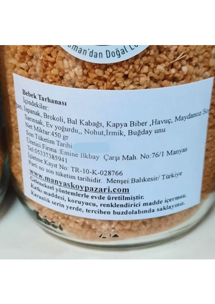 Tuzsuz Acısız Bebek Tarhanası 450 gr fiyatları