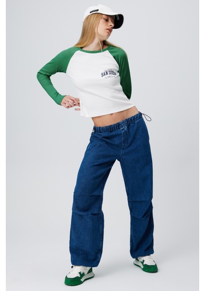 Baskılı Reglan Uzun Kol T-Shırt fırsatları