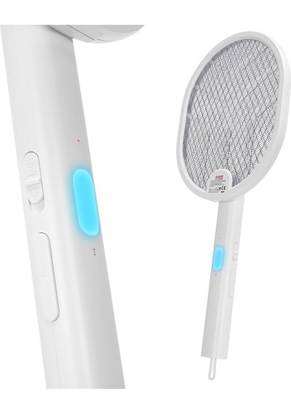 Güncelçarşı Type-C Şarjlı Uv Işıklı Sinek Raketi 1200MAH 3000V Çıkış Katlanabilir Askılı Raket Sinek Kovucu, Asonic AS-A26