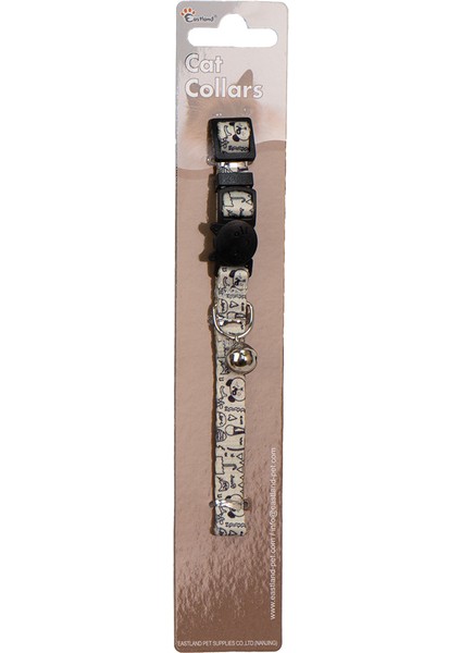 Klipsli Panda Baskılı Kedi Tasması 22-30cm