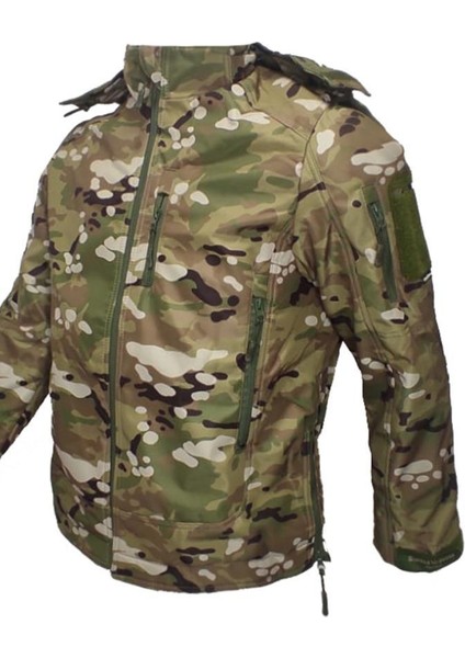 Su&rüzgar Geçirmez Outdoor Softshell Kışlık Erkek Mont (Kapüşonlu)