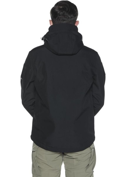 Su&rüzgar Geçirmez Outdoor Softshell Kışlık Erkek Mont (Kapüşonlu)