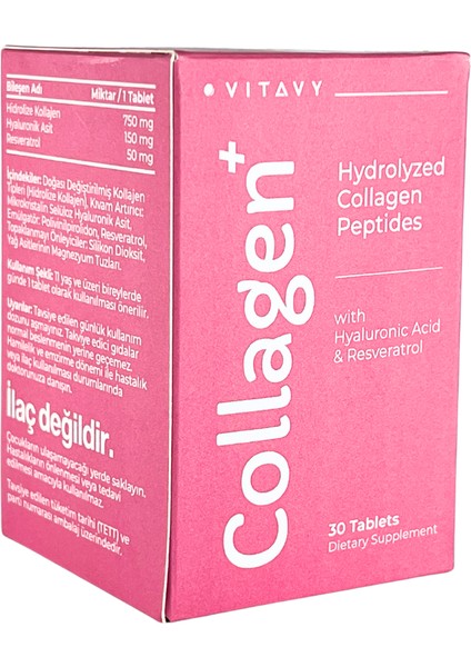 Collagen & Hyaluronic Acid & Resveratrol 1x30 Tablet 2'li Set indirimleri