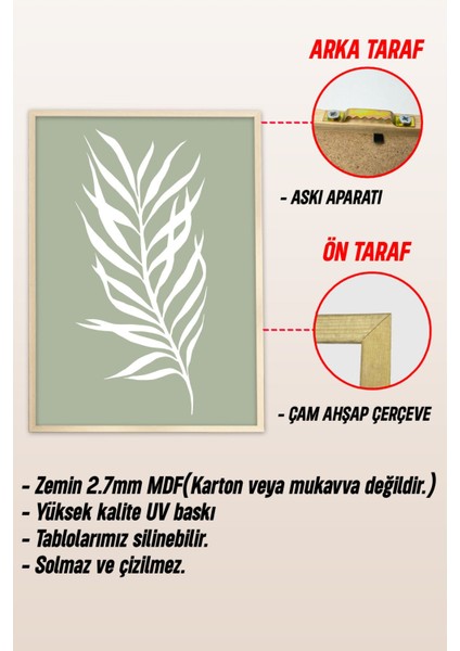 Dekorize Mdf Tablo Seti 3 Parça 3 mm - Çerçeveli Salon Oturma Odası Için Duvar Dekoru 3047