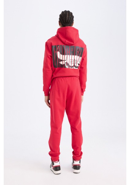 Fit NBA Chicago Bulls Kalın Sporcu Jogger Eşofman Altı Standart Fit Cepli Beli Bağcıklı D6564AX25SP