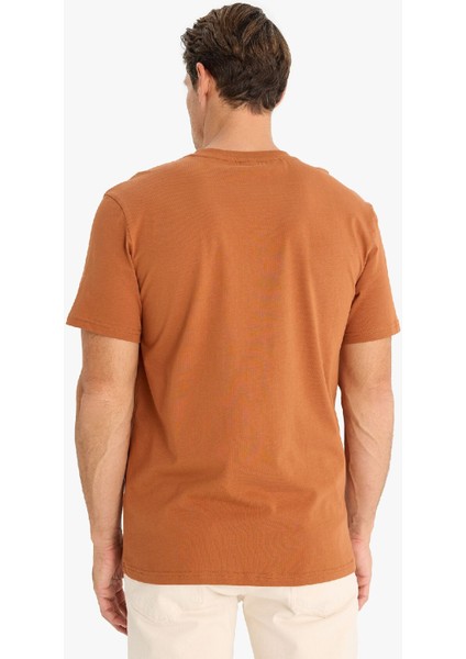 %100 Pamuk New Regular Fit Bisiklet Yaka Basic Düz Kısa Kollu Tişört V7699AZ25SP