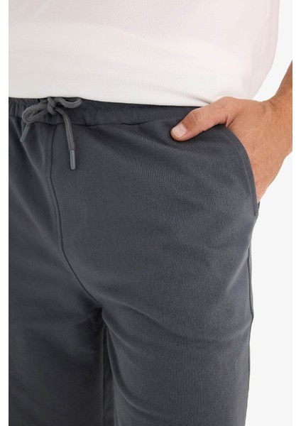 Slim Fit Dar Kesim Cepli Basic Düz Bermuda Şort W1105AZ24SM