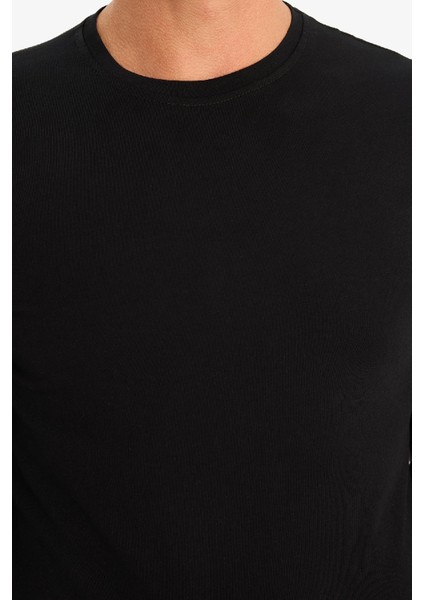 Slim Fit Dar Kesim Bisiklet Yaka Uzun Kollu Üst Z2771AZ25SP