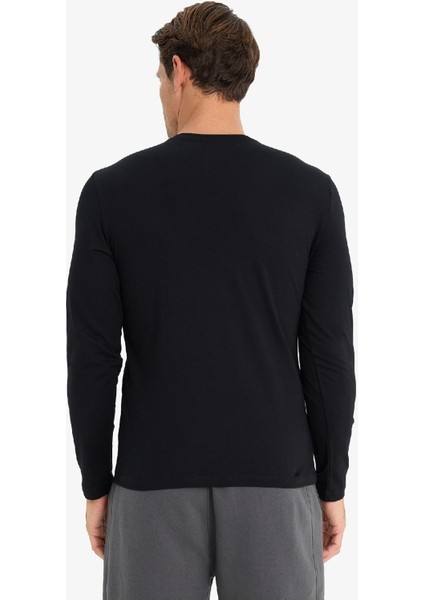 Slim Fit Dar Kesim Bisiklet Yaka Uzun Kollu Üst Z2771AZ25SP
