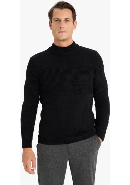 Standart Fit Yarım Balıkçı Yaka Triko Kazak E6991AX24WN