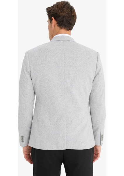 Slim Fit Dar Kesim Astarlı Düğmeli Blazer Ceket N0503AZ25SP