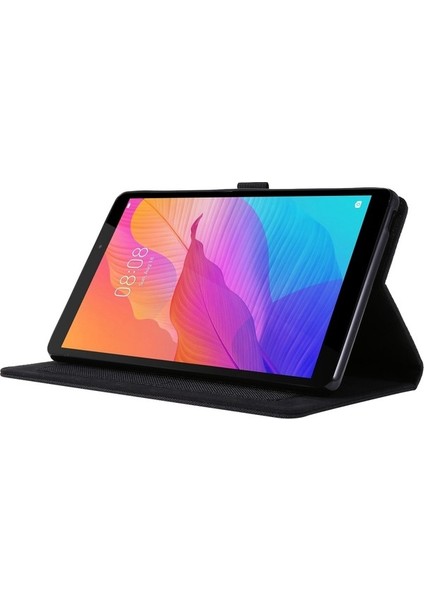 Huawei Matepad T 8 Kumaş + Tpu Düz Koruyucu Kılıf Siyah (Yurt Dışından)