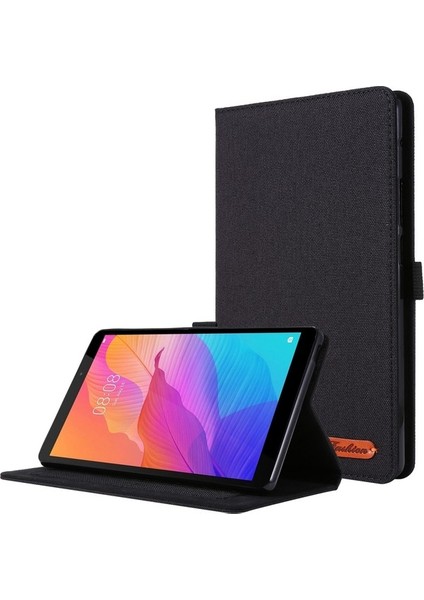 Huawei Matepad T 8 Kumaş + Tpu Düz Koruyucu Kılıf Siyah (Yurt Dışından)