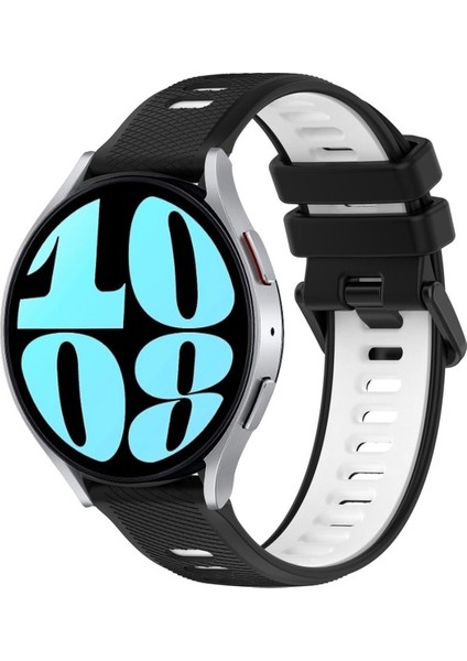 Samsung Galaxy Watch 6 40MM Siyah+Gri Için 20MM Silikon Kayış (Yurt Dışından)
