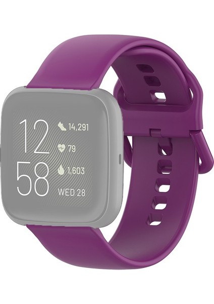23MM Renk Toka Silikon Bilek Kayışı Fit Versa 2 / Versa / Versa / Blaze Mor (Yurt Dışından) fiyatları