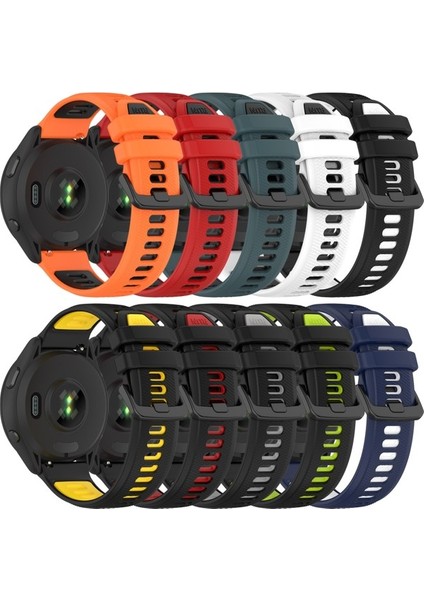 Samsung Galaxy Watch 6 Clic Için 20MM Silikon Kayış 47MM Siyah+Yeşil (Yurt Dışından) modelleri