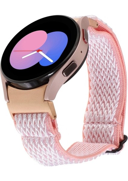 Samsung Galaxy Watch Için Naylon Saat Bandı6/6 Klasik/5/5 Pro Beyaz (Yurt Dışından)