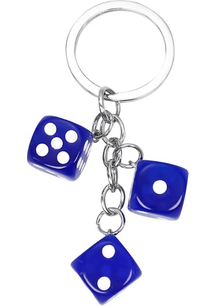 Yaratıcı Zar Kolye Anahtarlık Kadınlar Erkekler Için Komik Anahtarlık Araba Anahtar Tutucu Moda Çanta Aksesuarları Hediye (Yurt Dışından)