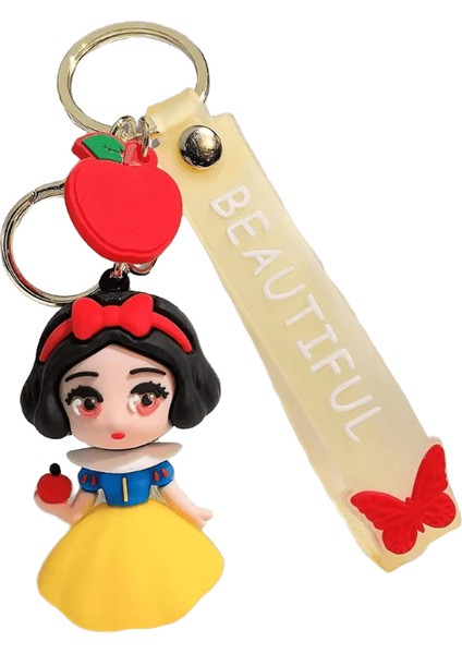 Küçük Deniz Kızı Prenses Anahtarlık Kar Beyazı Elsa Kolye Anahtarlık Araba Anahtarlıkları Cep Telefonu Çantası Asılı Takı Çocuk Hediyeleri Renk:4 (Yurt Dışından)