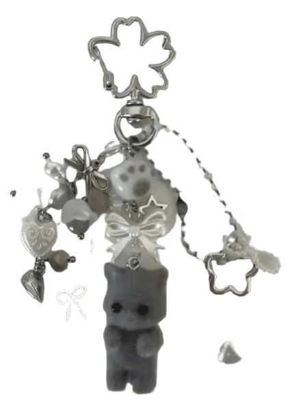 Y2K Uyumlu Kedi Anahtarlıkları! ‍⬛renk:beyaz (Yurt Dışından)