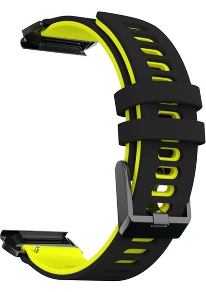 Garmin Fenix ​​6 Kırmızı Siyah Için Silikon Kayış (Yurt Dışından)