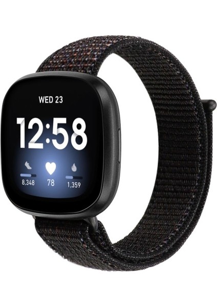 Fit Versa 3 Naylon Kordonlu Saat Göl Mavisi Için (Yurt Dışından)