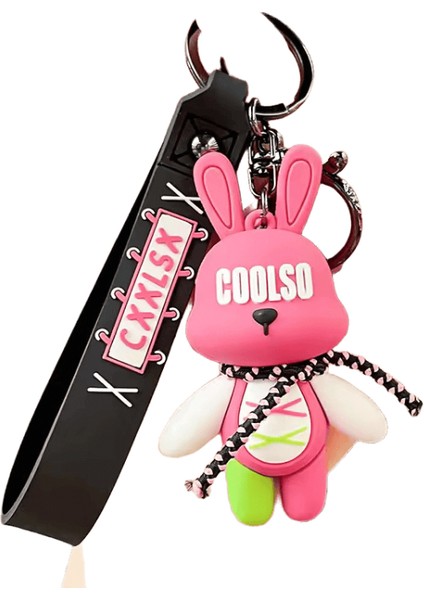 Sevimli Tavşan Anahtarlık, Kolye Ucu, Yaratıcı Çift Çanta Kolye Ucu, Hediye Anahtarlık. (Yurt Dışından)