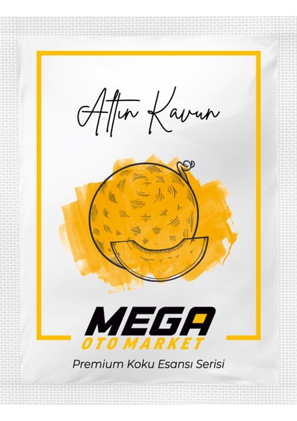 2'li Paket Araba Havalandırma Klima Koku Klipsi Yedek Kartuş Pedi 5 Ad. Premium Altın Kavun