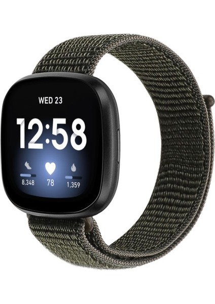 Fit Versa 3 Naylon Kordonlu Saat Göl Mavisi Için (Yurt Dışından)
