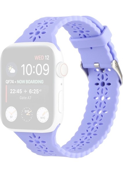 Apple Watch Uyumlu 7 45 mm / 6 & Se & 5 & 4 44 mm / 3 & 2 & 1 42 mm Açık Mor Için Kayış (Yurt Dışından)