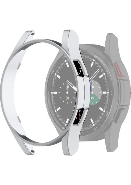 For Samsung Galaxy Watch4 Clic 46MM Half Coverage Hollowed Pc Protective Case Silver (Yurt Dışından)