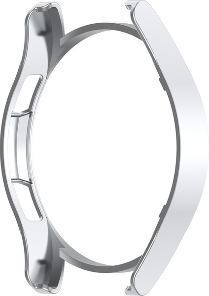 For Samsung Galaxy Watch4 Clic 46MM Half Coverage Hollowed Pc Protective Case Silver (Yurt Dışından)